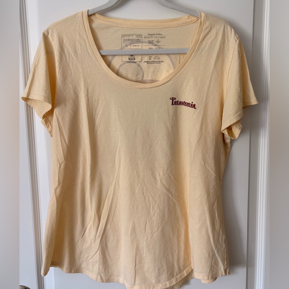 Patagonia Slim Fit Organic Cotton Tee - Light Yellow